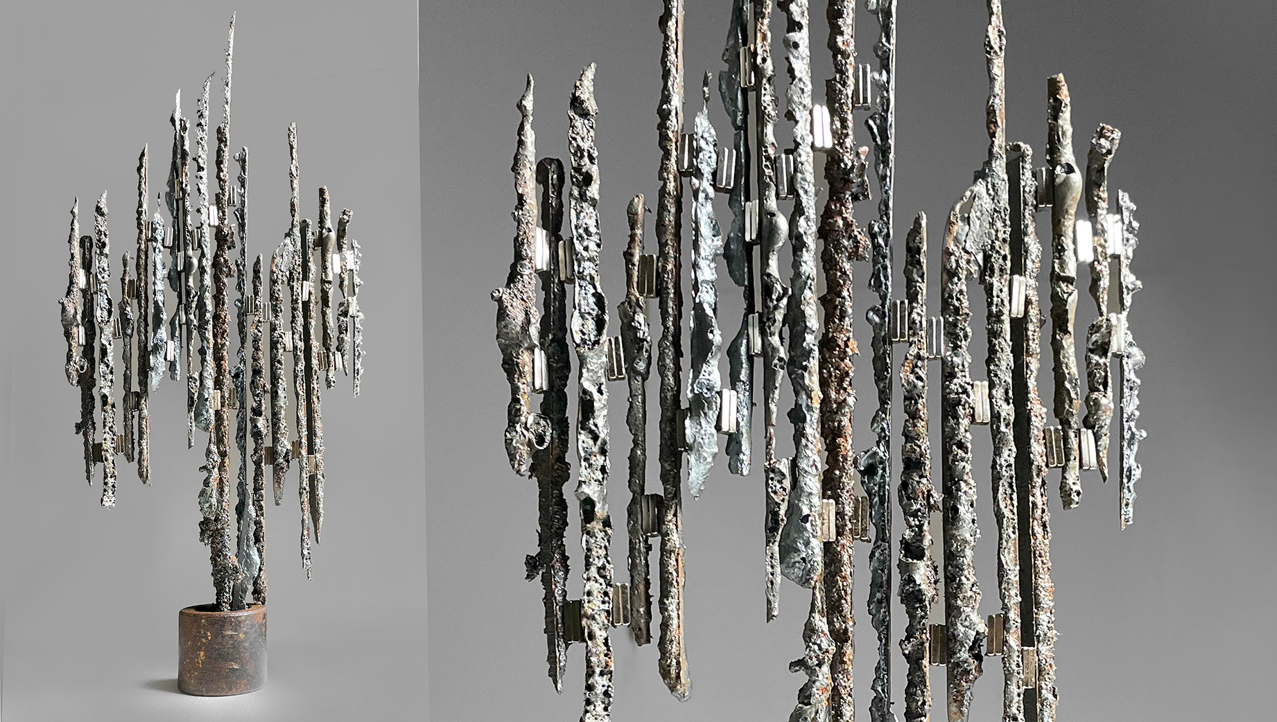 cheryl chiw microverse minutiae sculpture neodymum magnet iron oxide steel fragment found steel